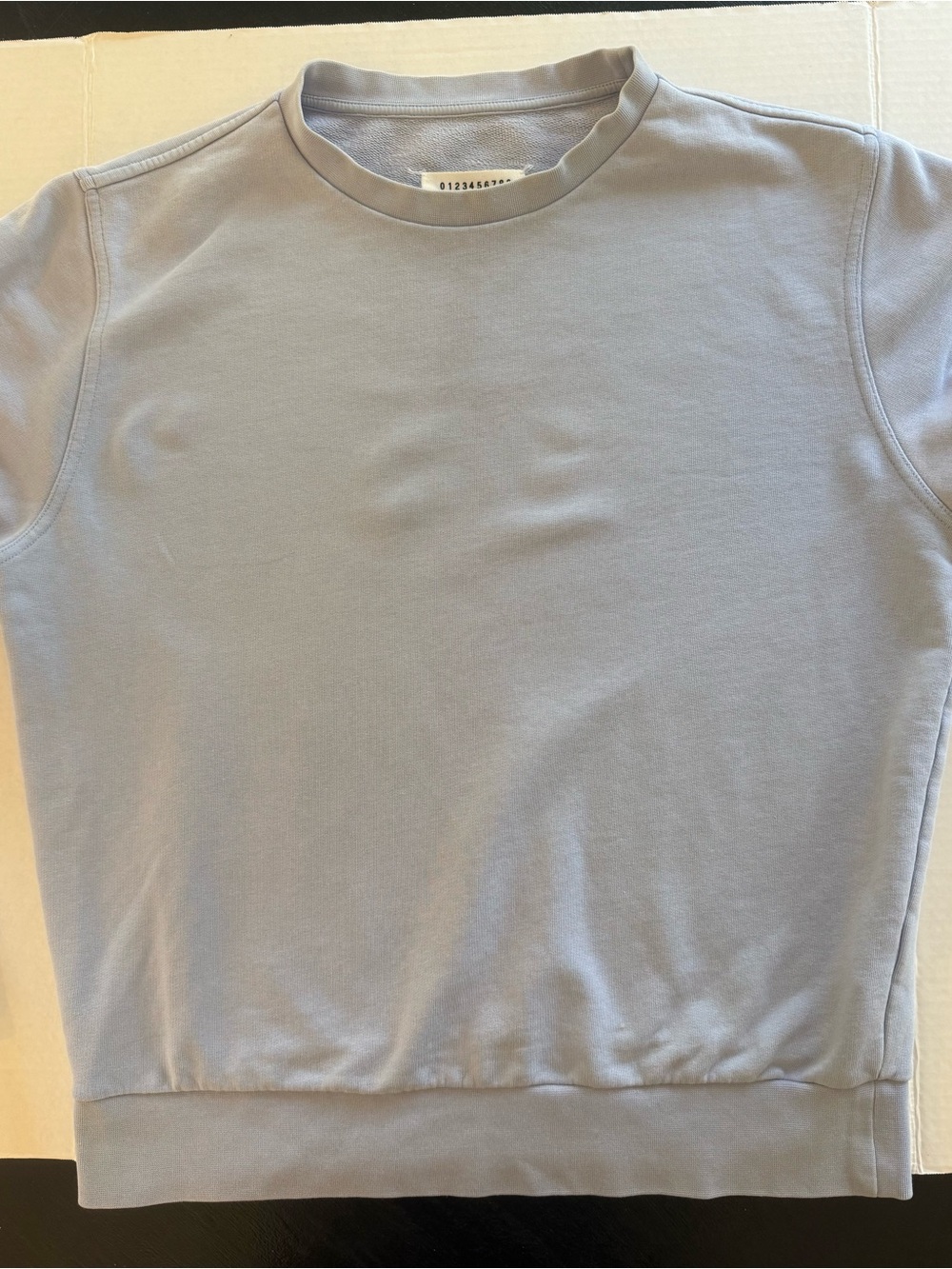 Maison Margiela Elbow Patch Short Sleeve Sweatshirt Blue Men’s 52/XL Italy